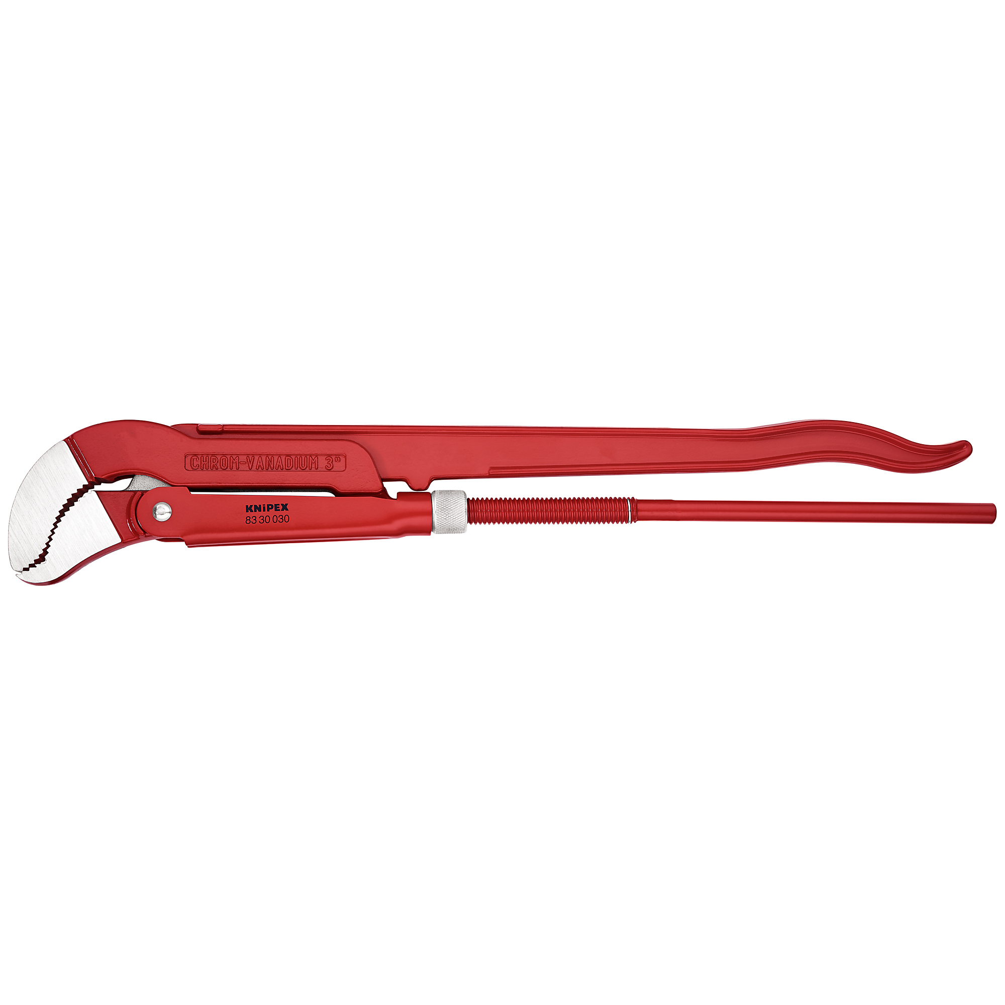 KNIPEX, Swedish Pipe Wrench-S-Type, 29.75in., Pieces (qty.) 1 Material Steel, Jaw Capacity 4.75 in, Model# 83 30 030